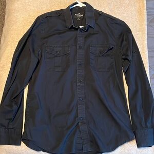 Express Men’s Military Style Casual Button Down Size M